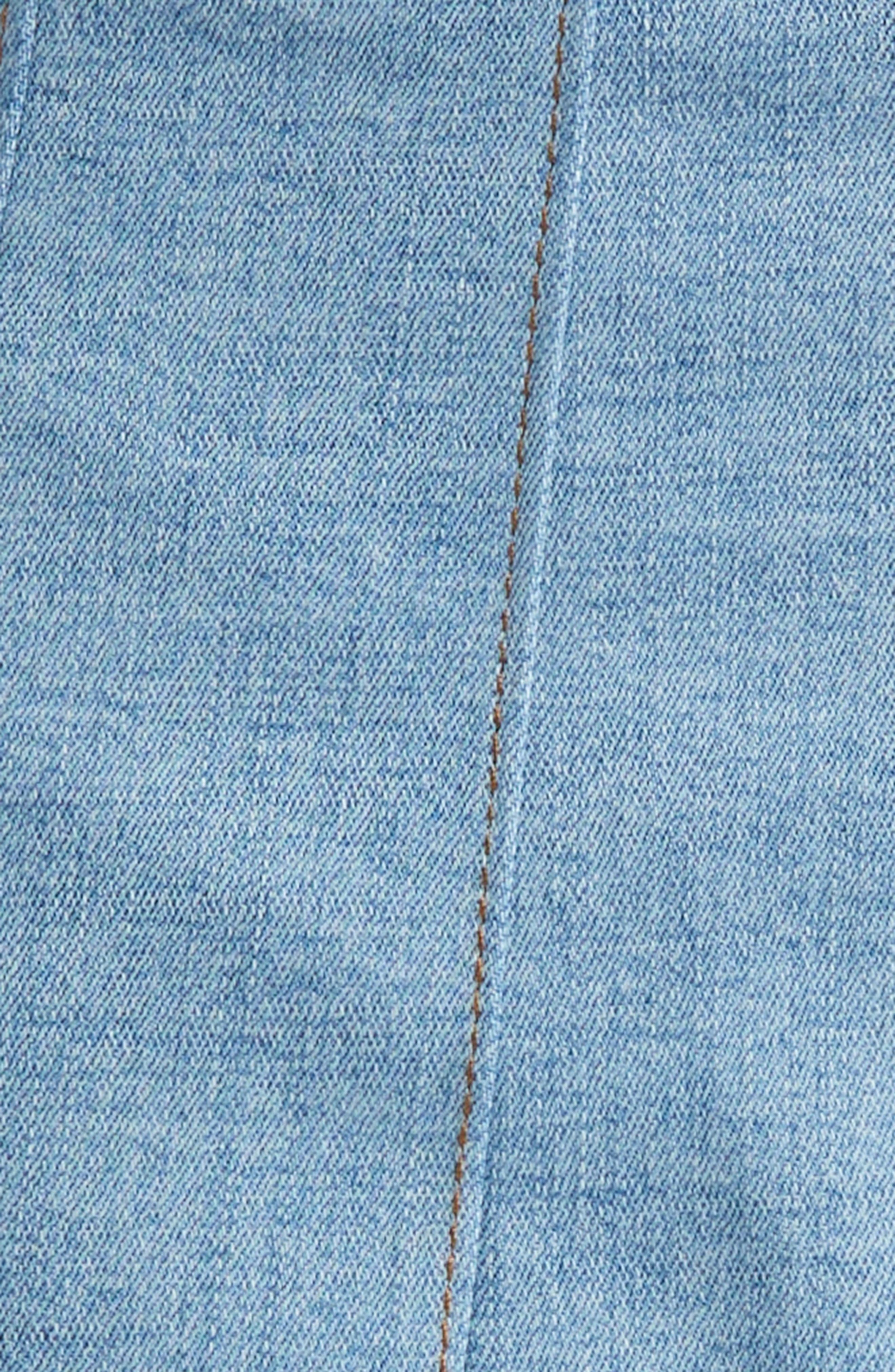 Veronica Beard Hawthorne Clean Waist Stretch Cotton Pants in Blue Mirage at Nordstrom - 7