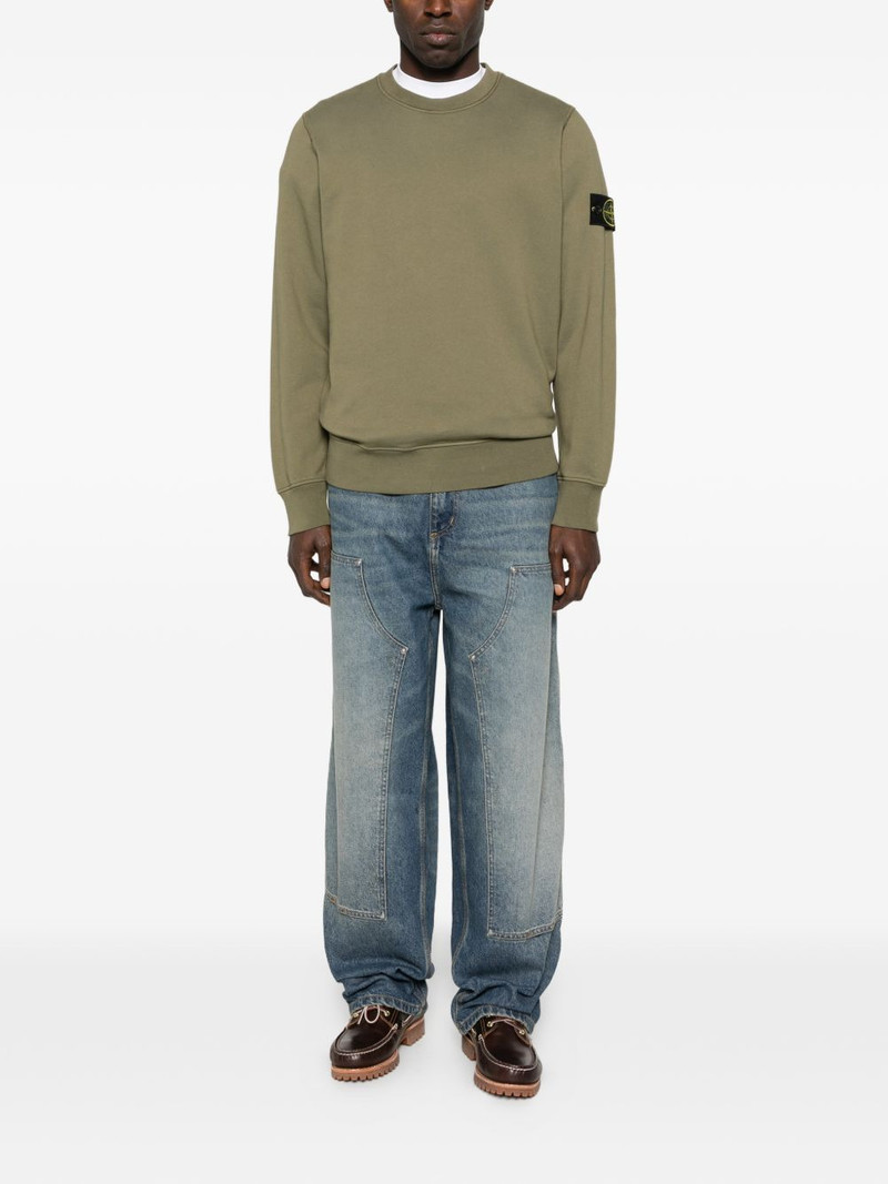 Stone Island logo patch sweatshirt outlook
