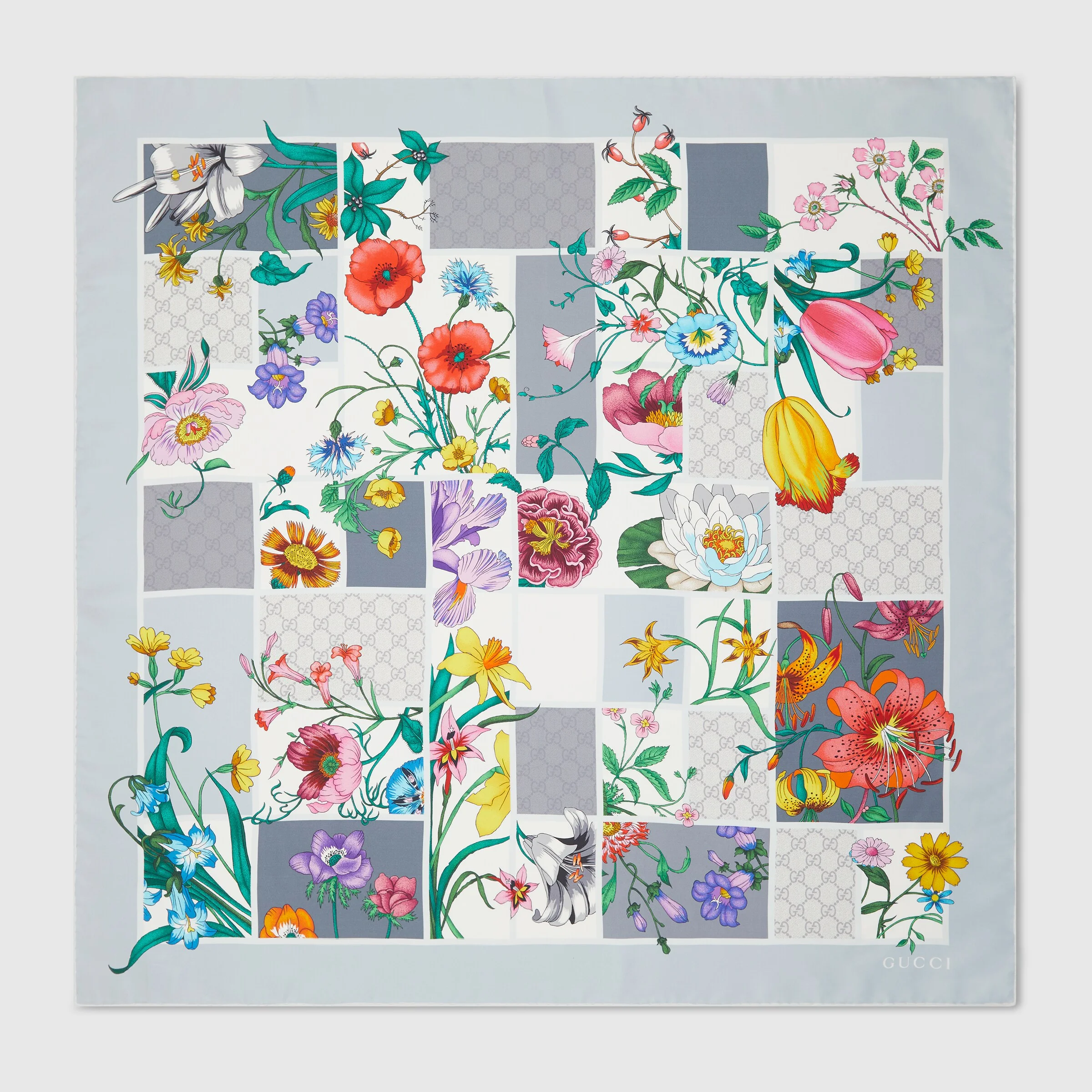 Printed silk twill carré - 1