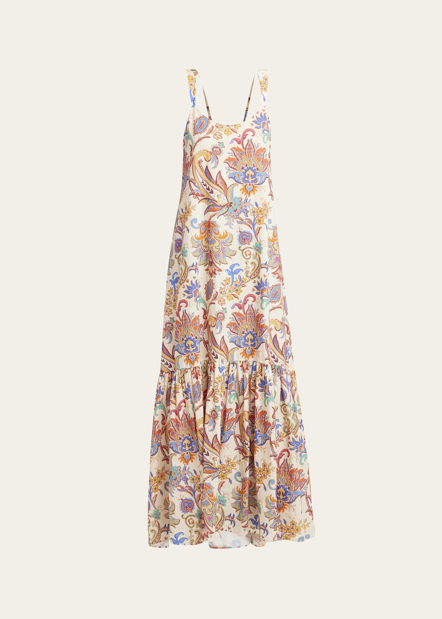 Paisley-Print Sleeveless Maxi Dress - 1