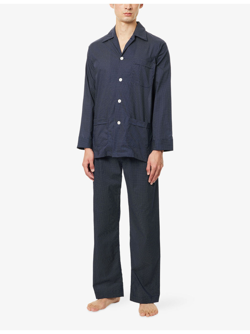 Derek Rose Plaza Pin Dot-Print Cotton Pyjama Set outlook
