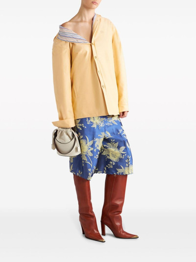 Etro floral-jacquard belted shorts outlook