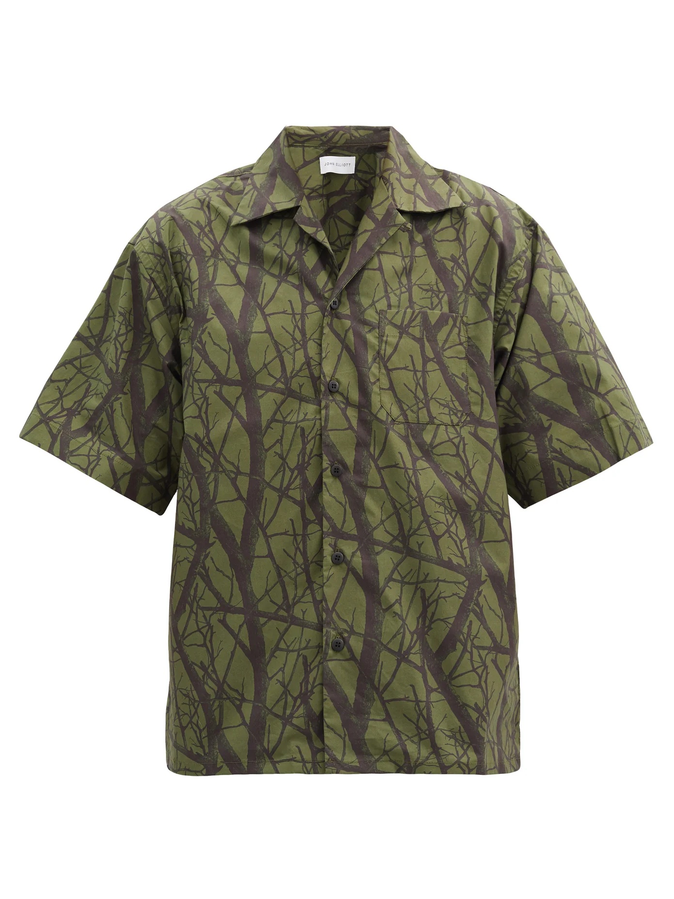 Practice tree-print cotton-poplin shirt - 1