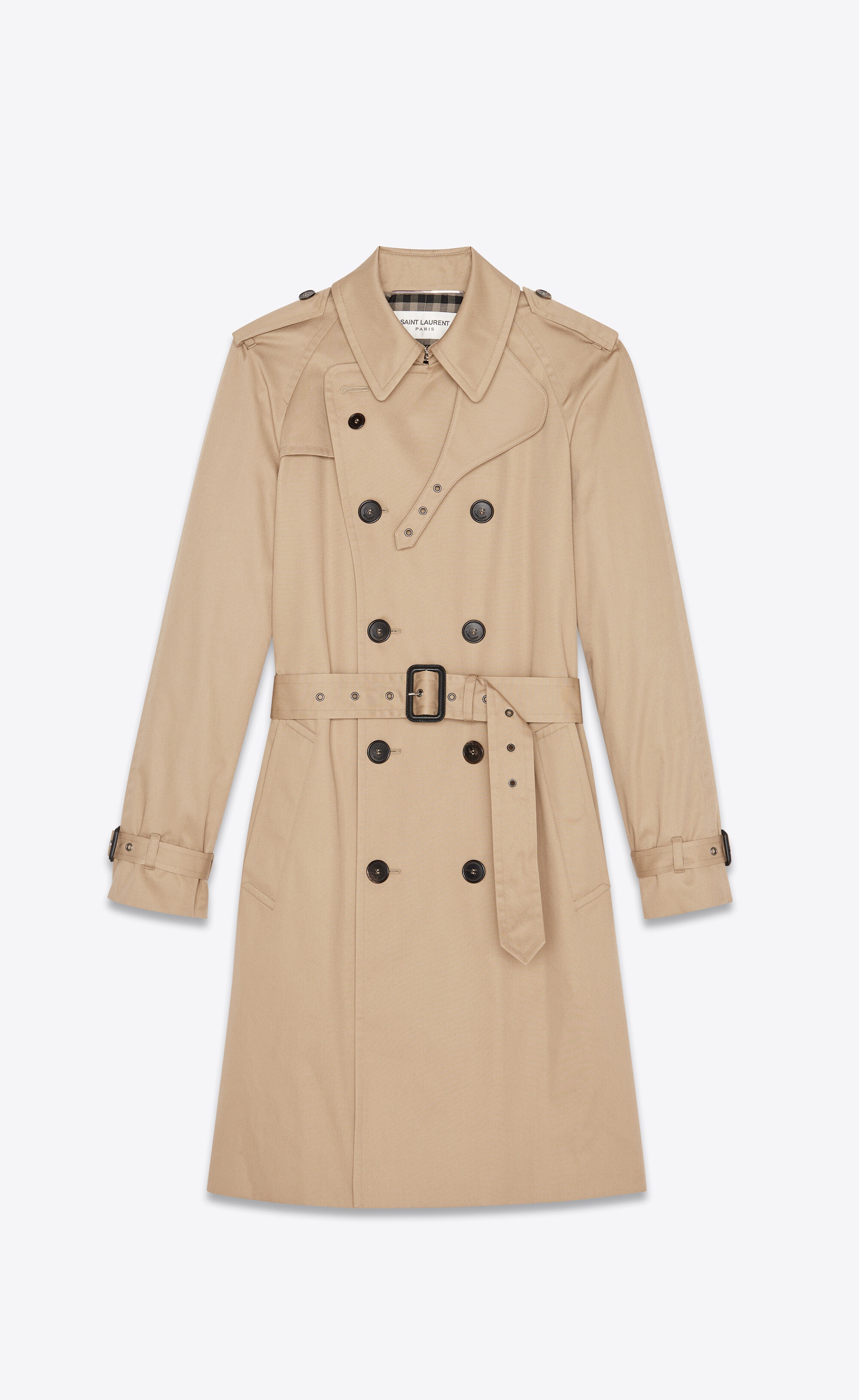 saint laurent trench coat in gabardine - 1