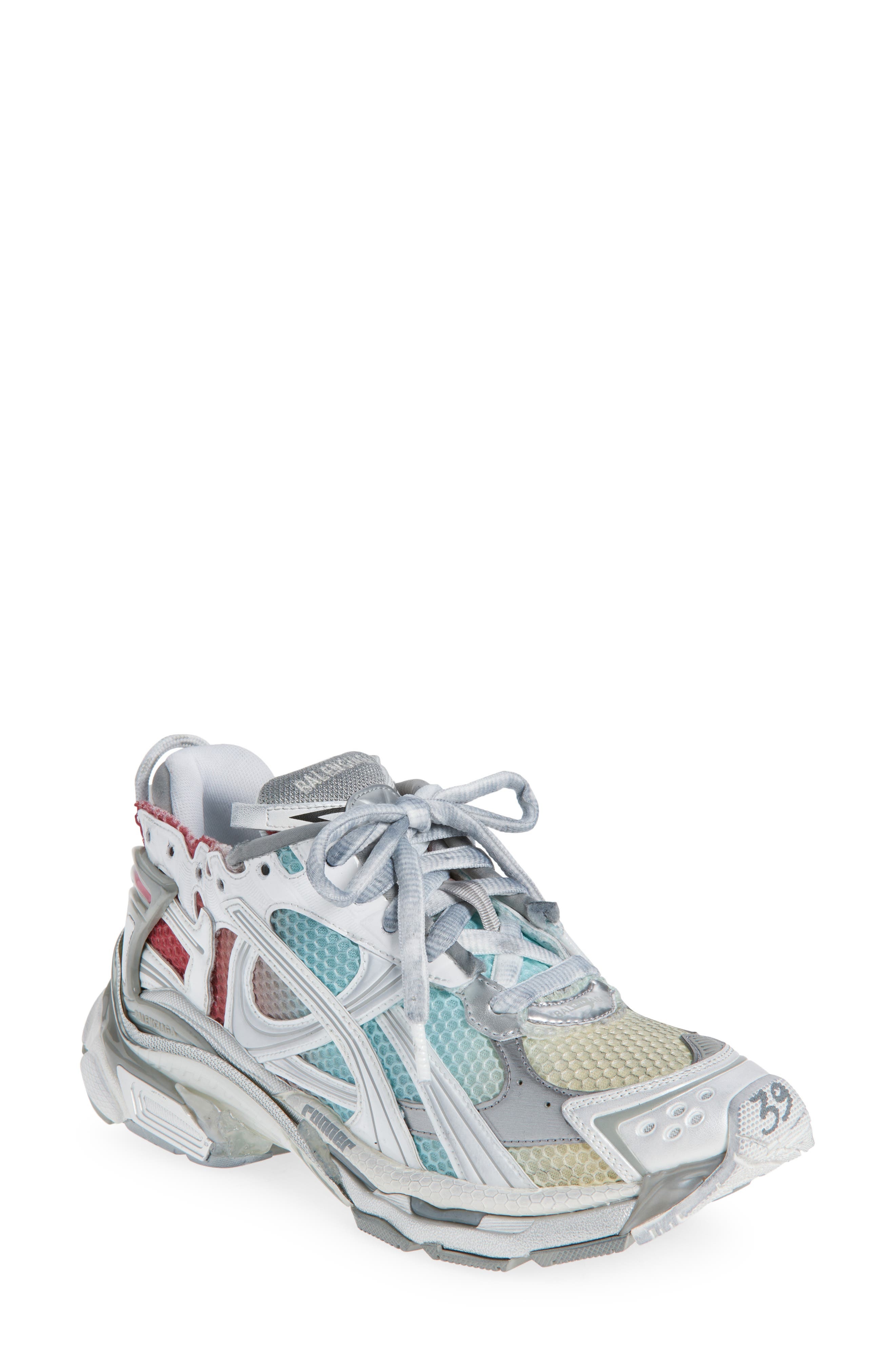 Balenciaga Runner Sneaker in White/Grey/Blue/Red/Beige at Nordstrom - 1