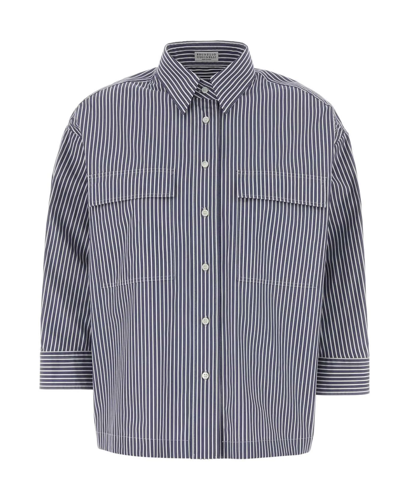 Embroidered Poplin Shirt - 1