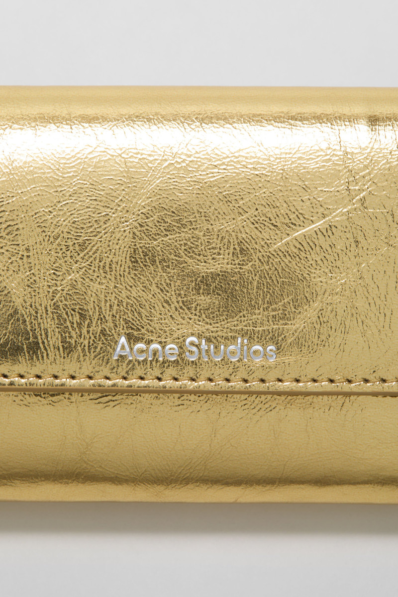 Trifold leather wallet - Gold 5