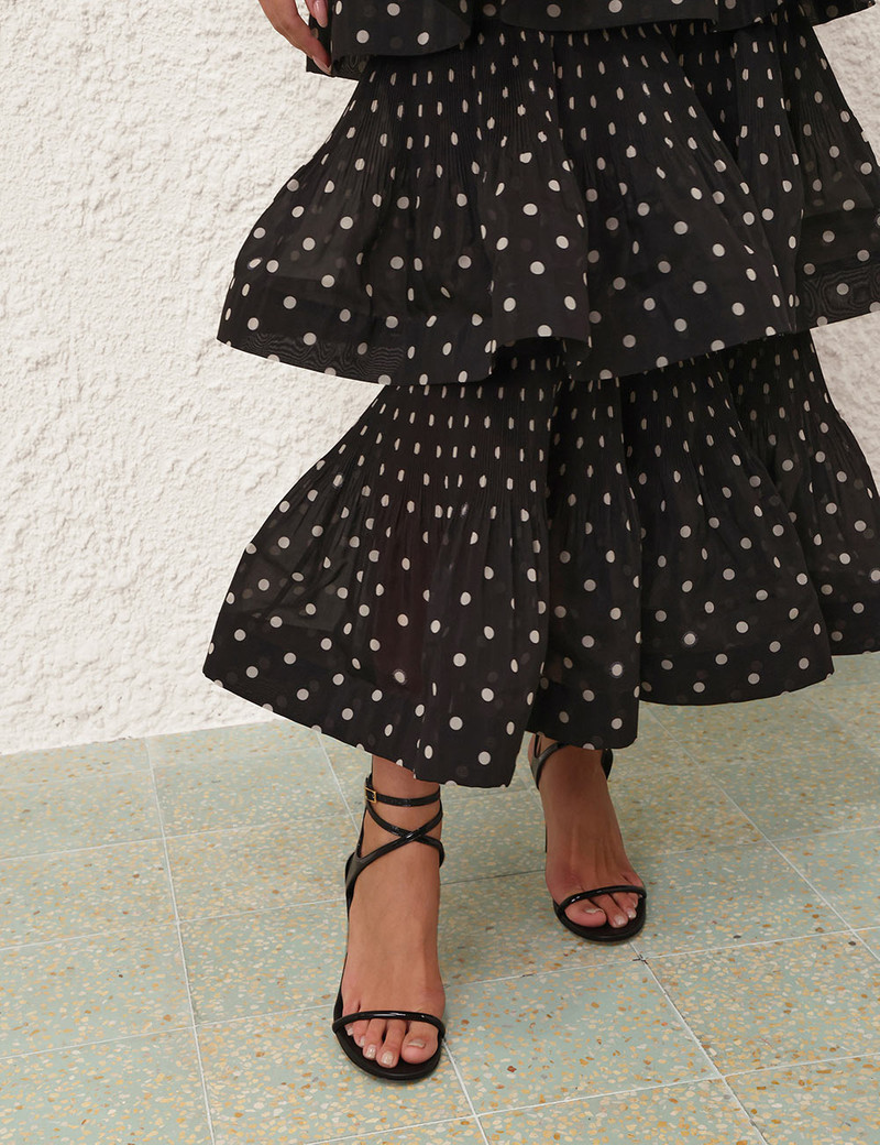 PLEATED TIERED MIDI SKIRT 5
