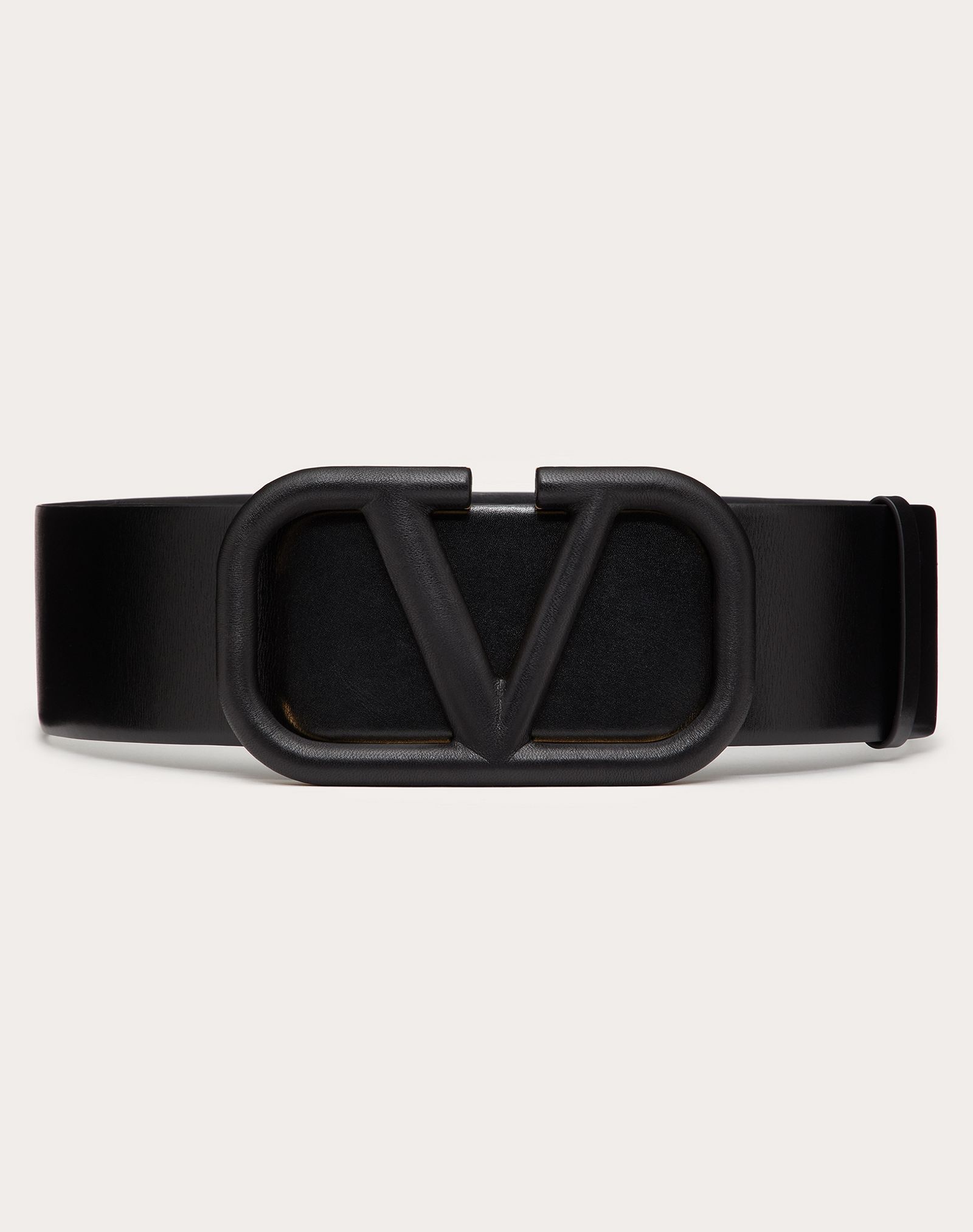 VLOGO SIGNATURE BELT IN GLOSSY CALFSKIN 70MM - 1