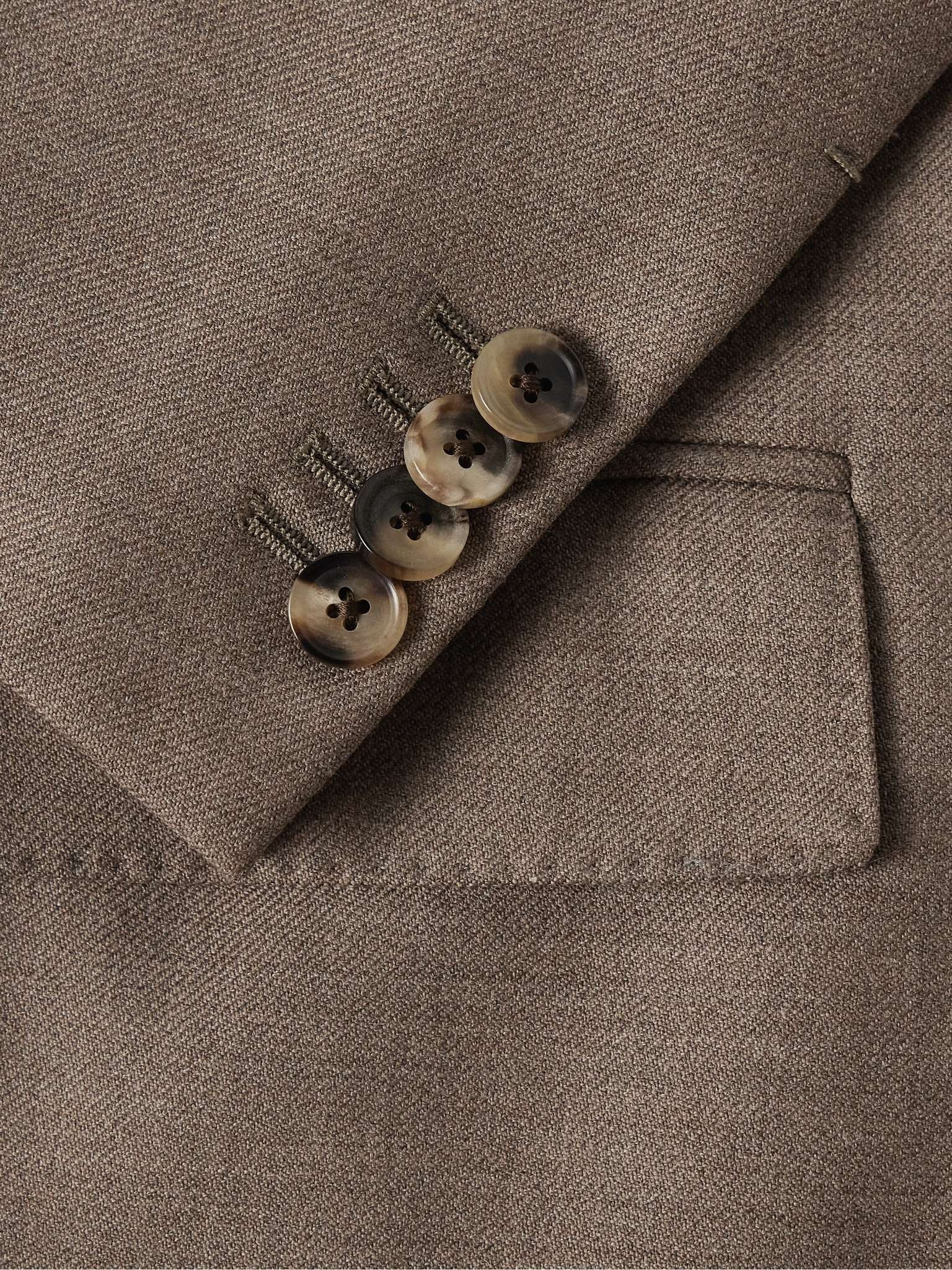 Double-Breasted Virgin Wool-Twill Suit Jacket - 5