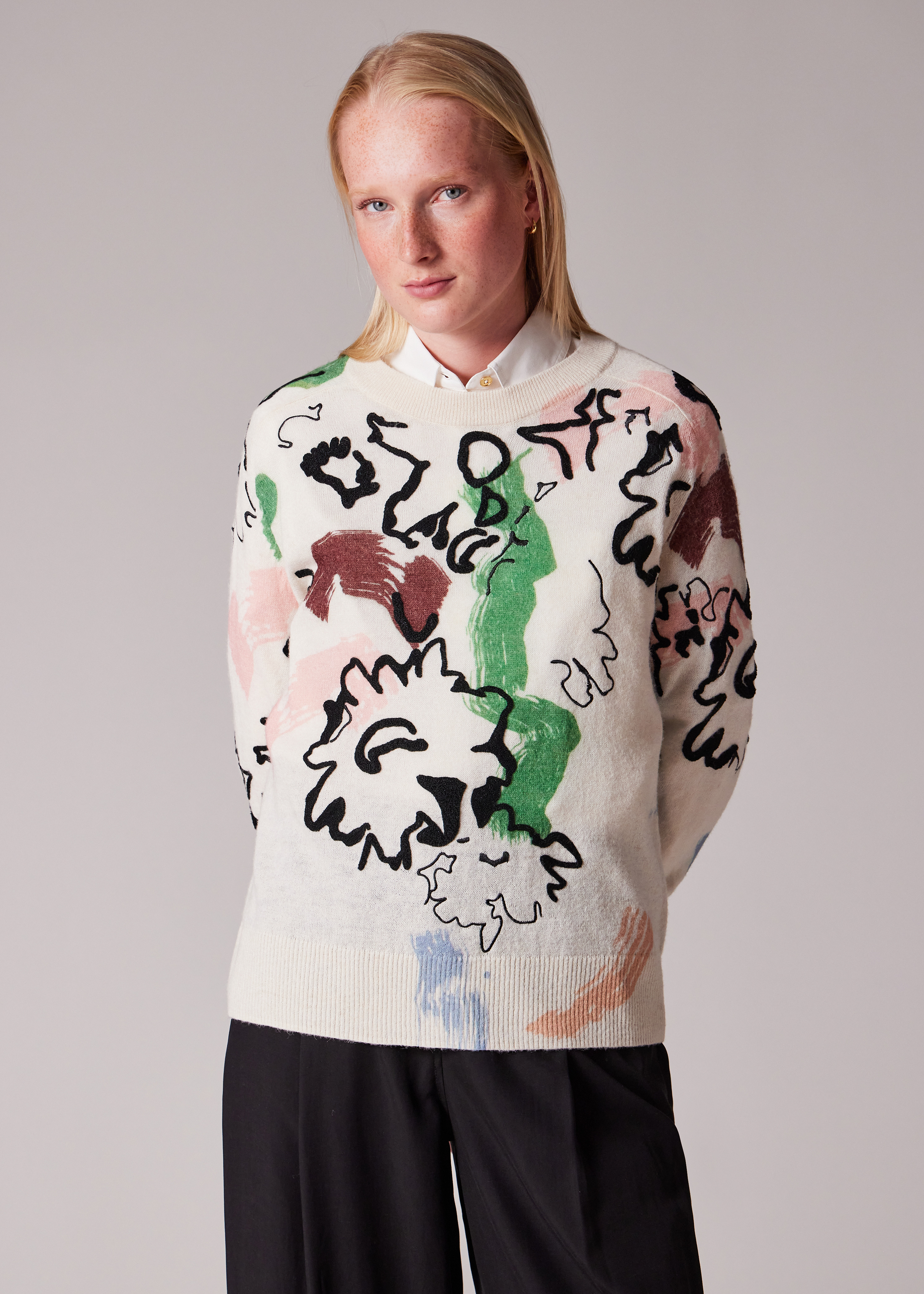 Women's Alpaca Wool-Blend 'Painters' Sweater - 7