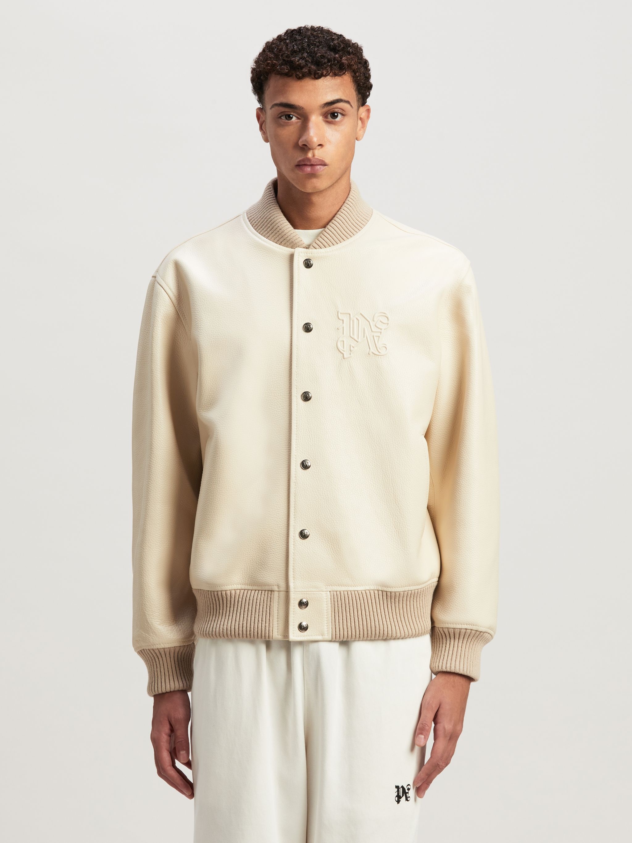 Monogram Leather Bomber - 3