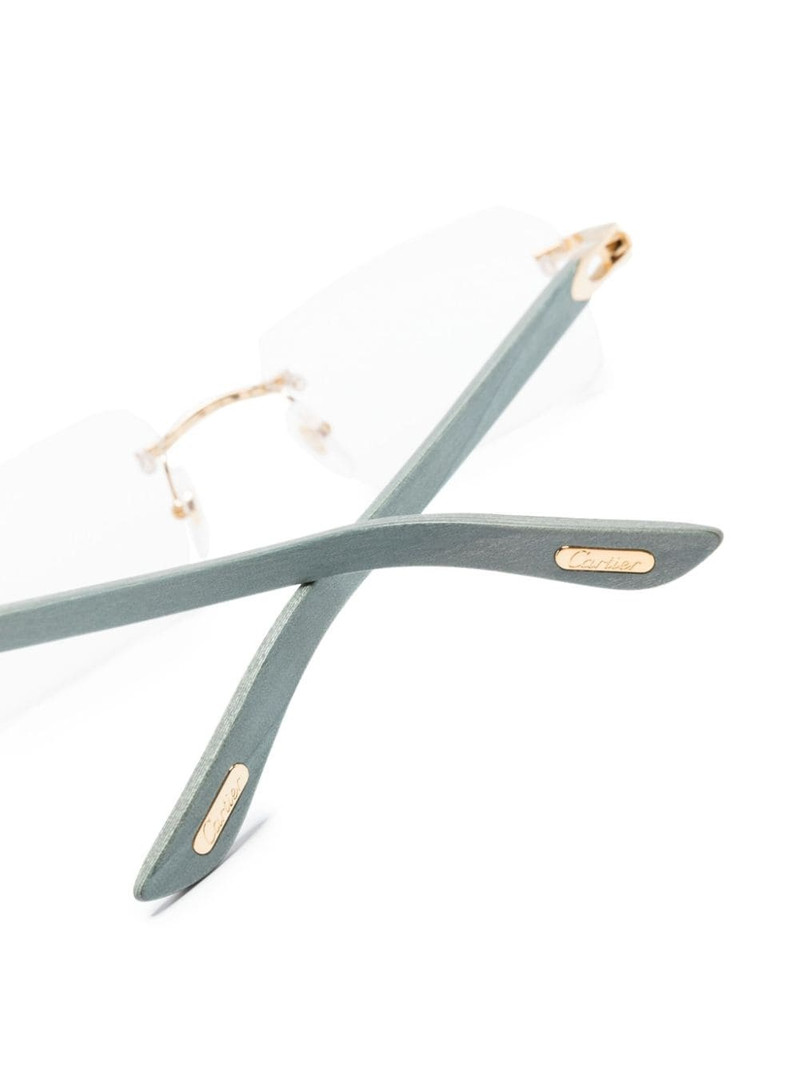 geometric-frame rimless glasses 3