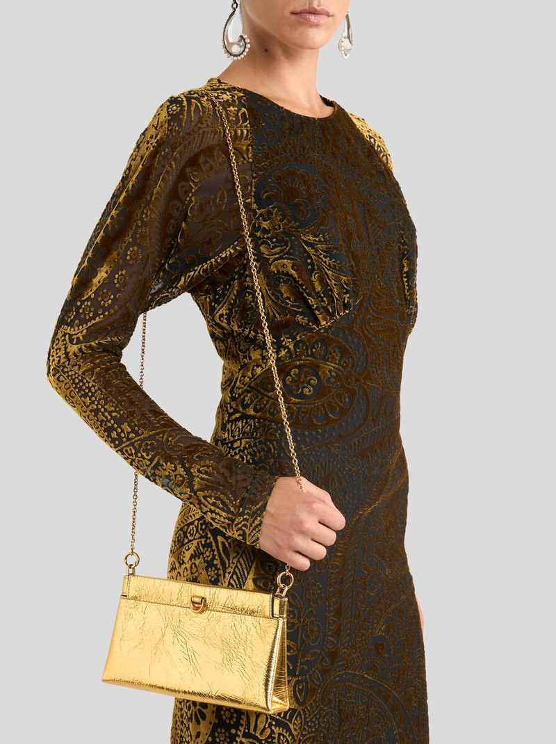 Etro MINI LEATHER CLUTCH TALK WITH CHAIN SHOULDER STRAP outlook