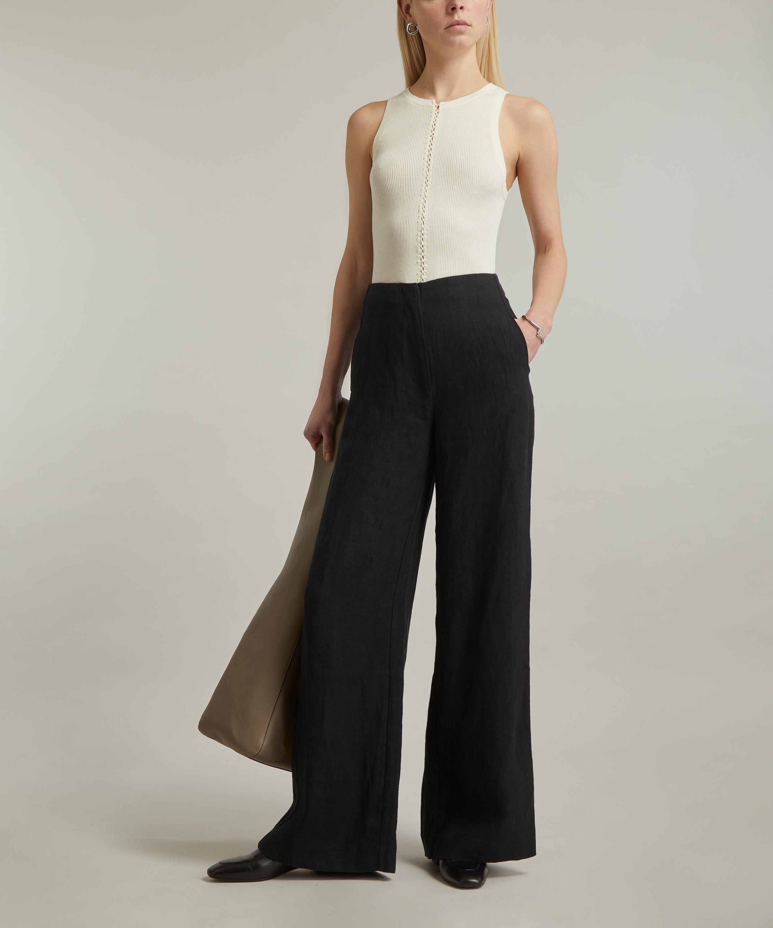 Linen Wide Leg Trousers - 2