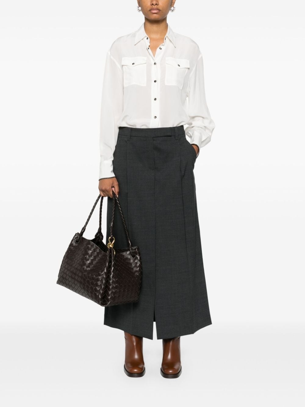 darted pencil skirt - 2