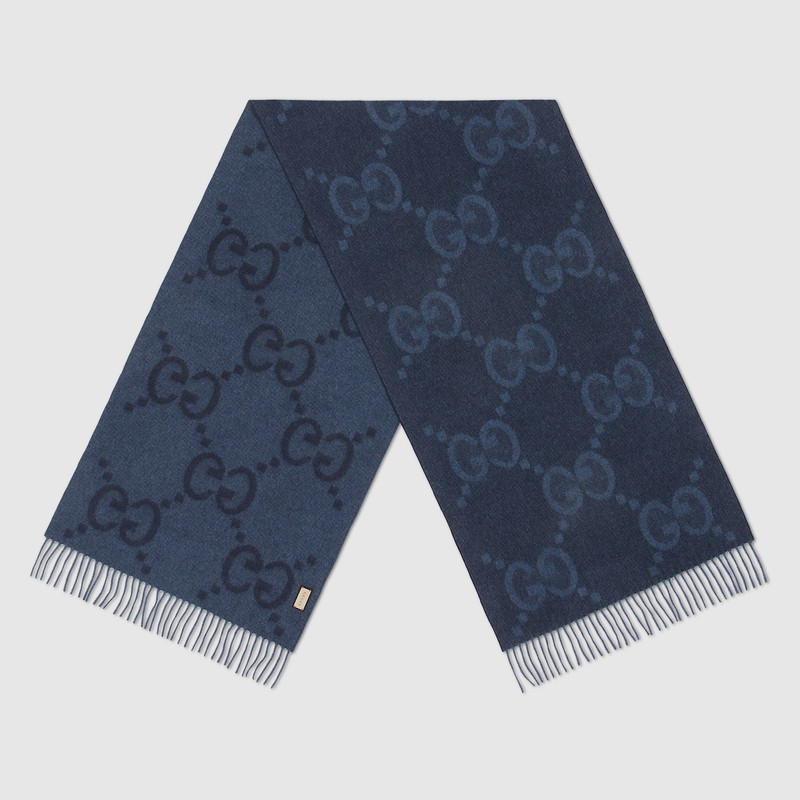 GUCCI GG cashmere jacquard scarf outlook