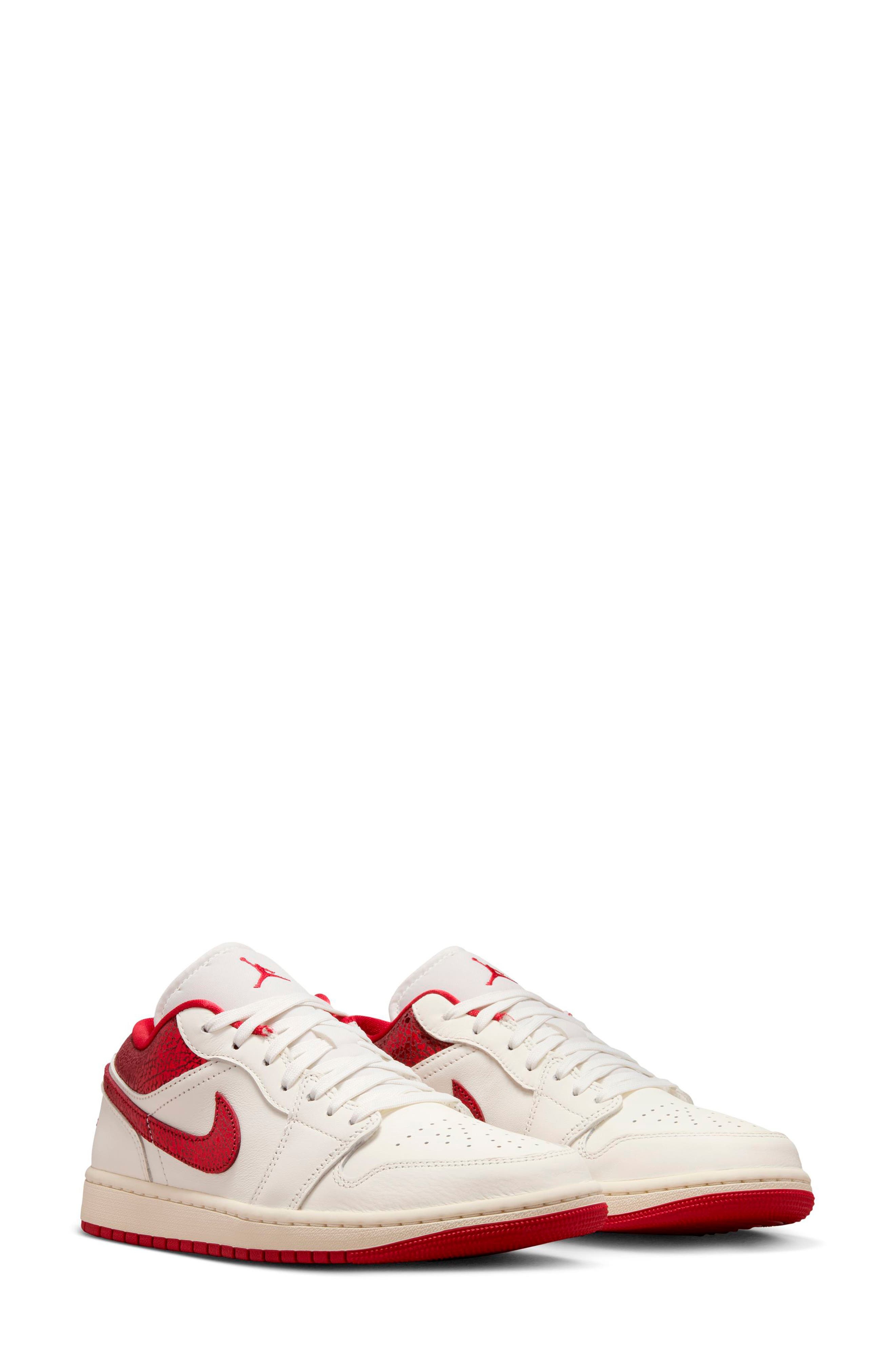 Air Jordan 1 Low SE Sneaker in Sail/Varsity Red/Team Red at Nordstrom - 1