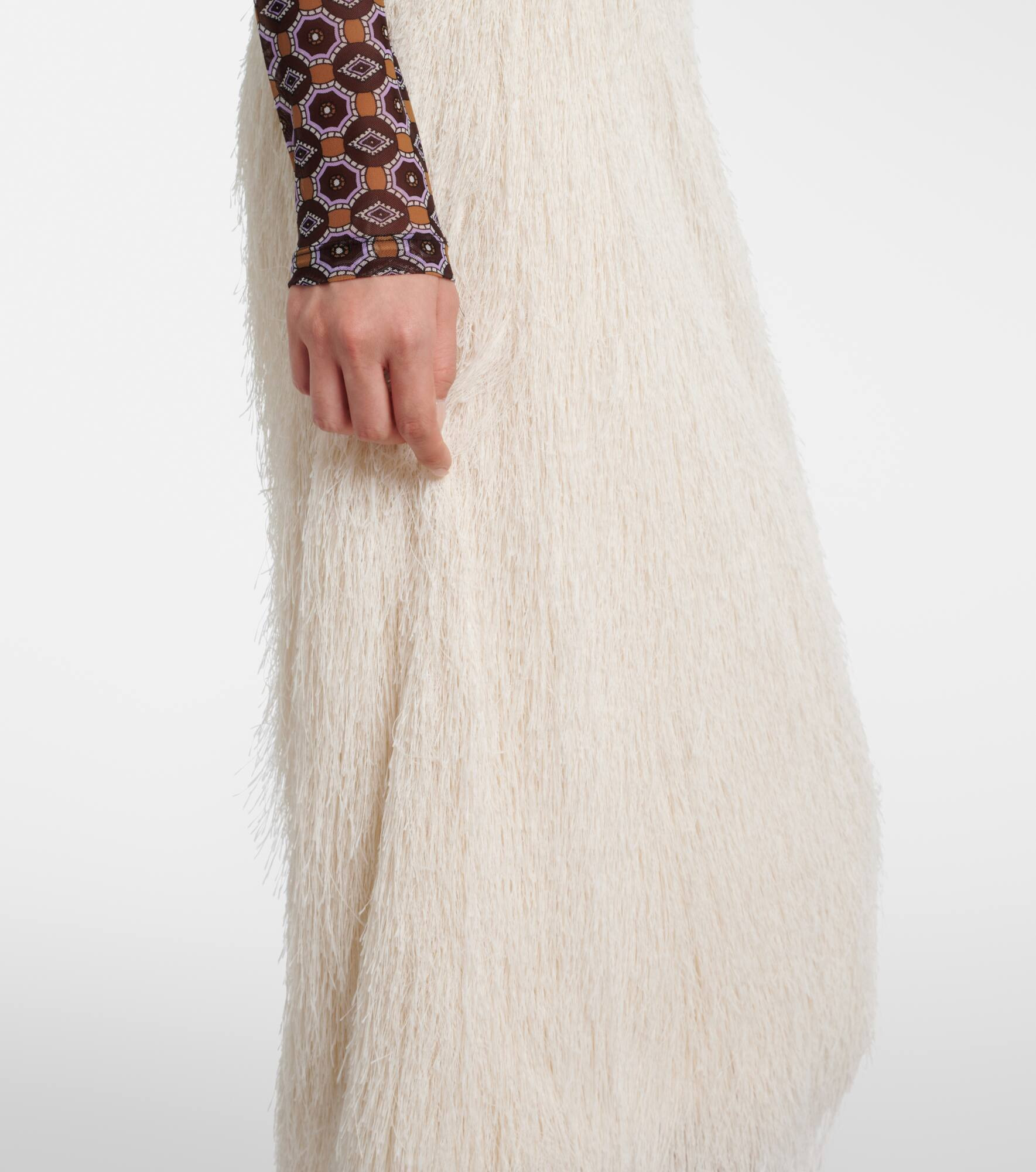 Fringed midi skirt - 4
