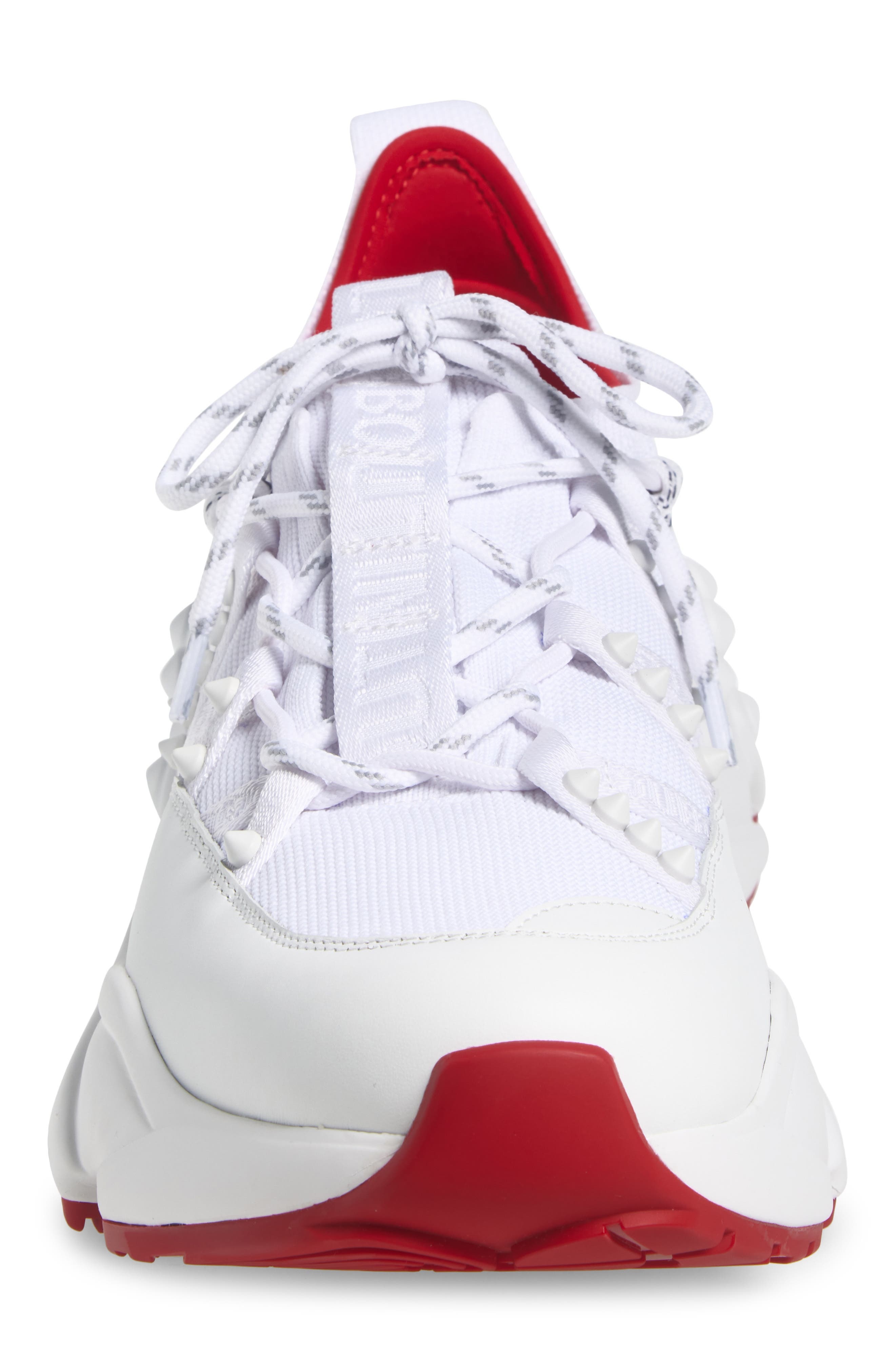 Christian Louboutin Trailnrun Spike Sneaker in Wh01-White at Nordstrom - 4
