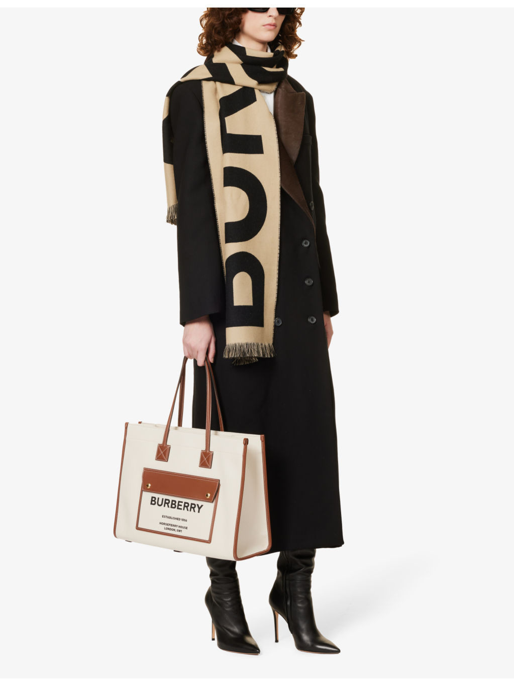 Freya brand-print canvas tote bag - 2
