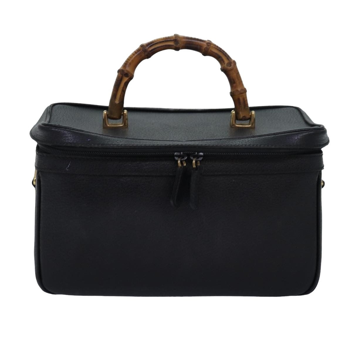GUCCI Bamboo Vanity Hand Bag Leather Black 013 2122 013 2122 - 13