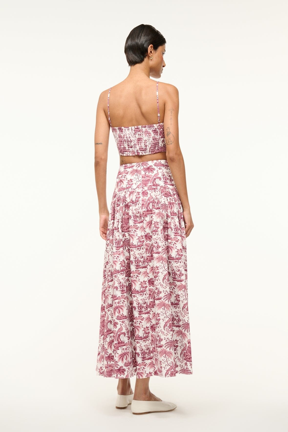 STAUD PROCIDA SKIRT BORDEAUX TOILE - 5