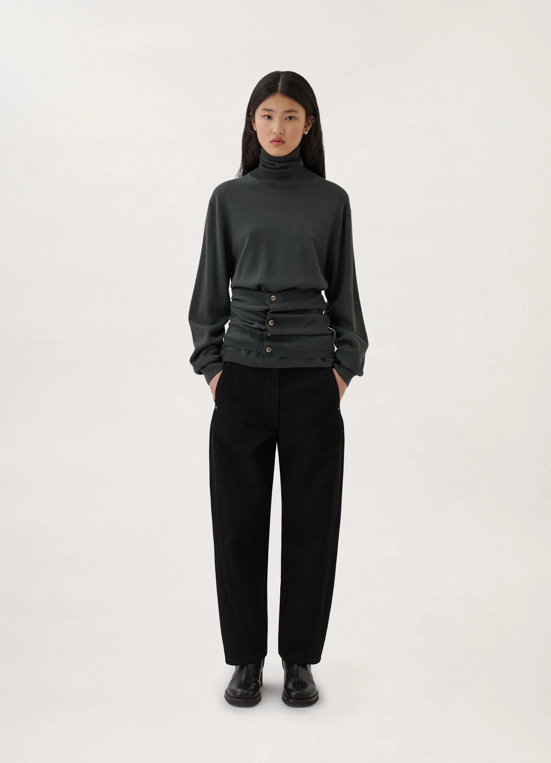 BUTTONED TURTLENECK - 2