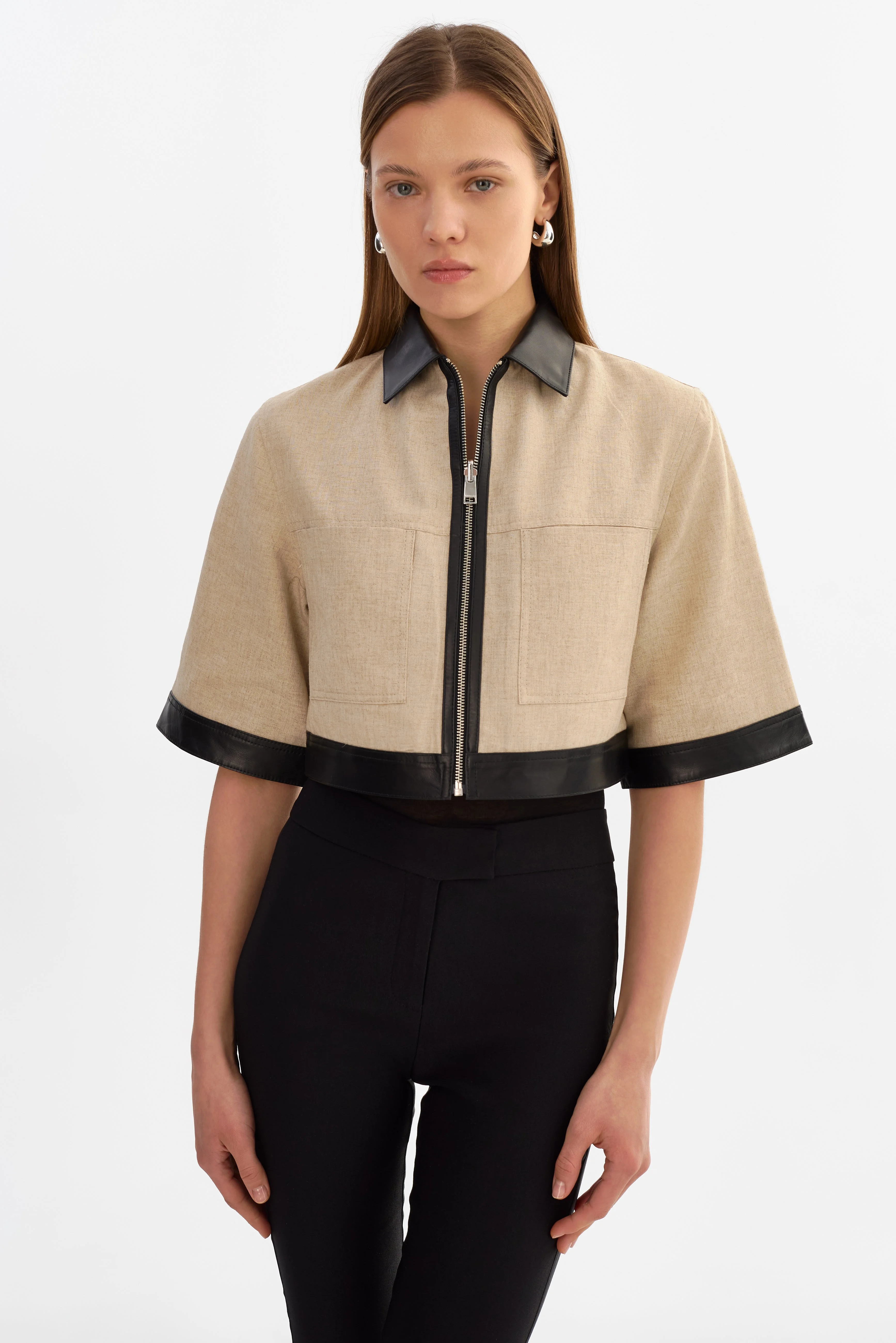 CAPRICE | Short Sleeve Linen Jacket - 1