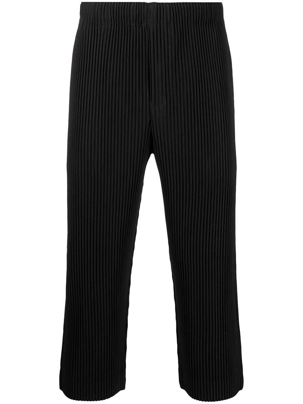 cropped plissé trousers - 1