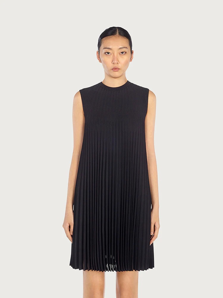 PLEATED KNITTED DRESS - 2