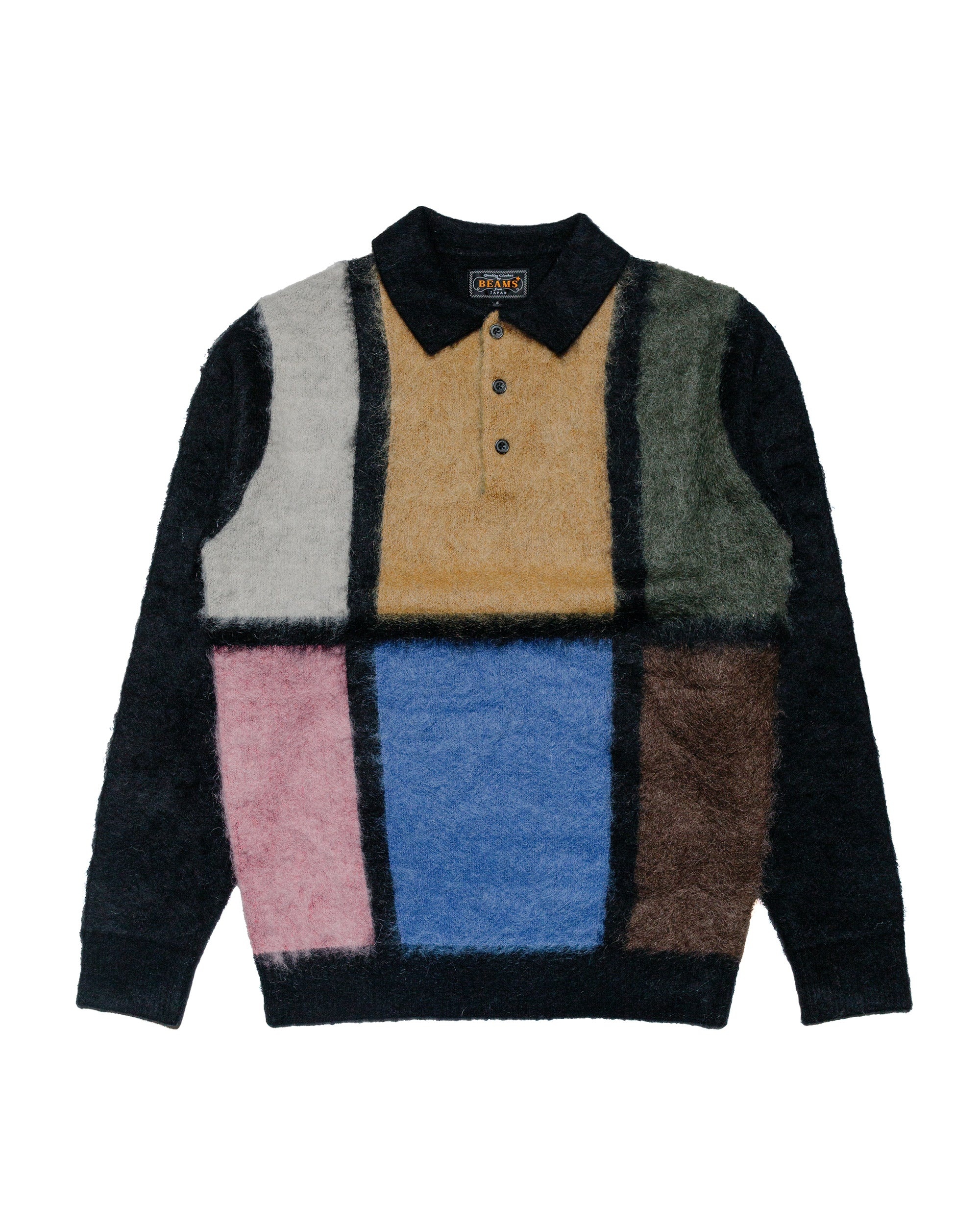 Knit Polo Shaggy Black - 1