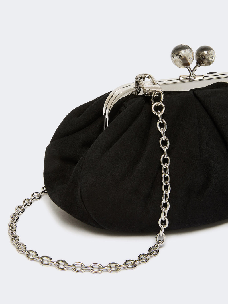 VALOIS Small suede Pasticcino Bag - BLACK 3