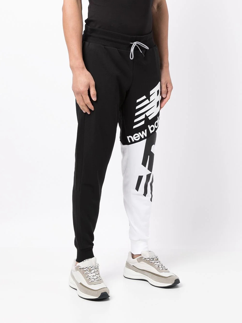 graphic-print cotton track trousers - 3