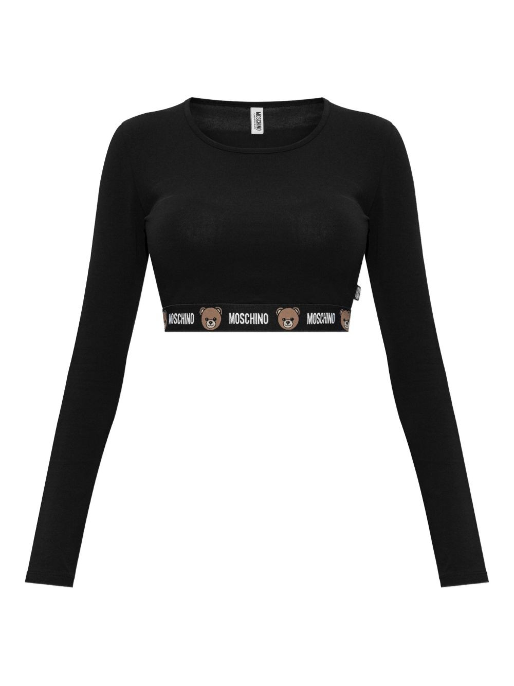teddy-print long-sleeve top - 1