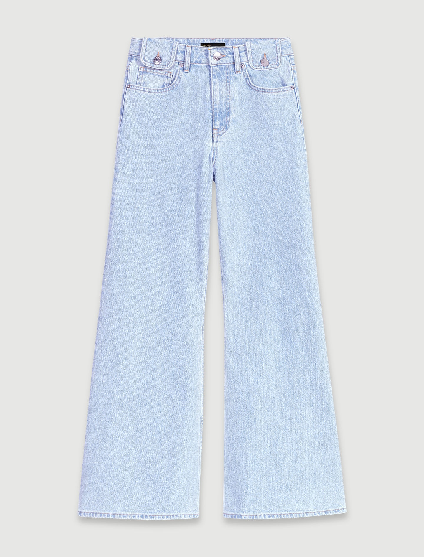 Faded wide-leg jeans - 1