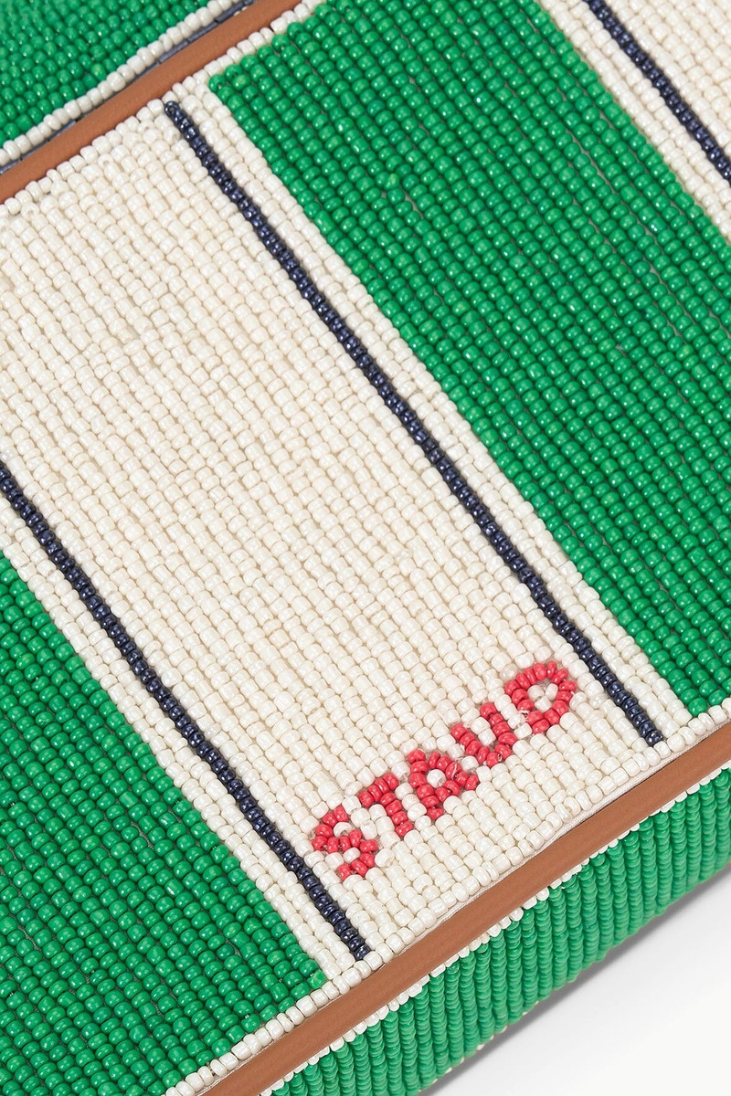 STAUD TOMMY BEADED BAG BUNGALOW STRIPE 5