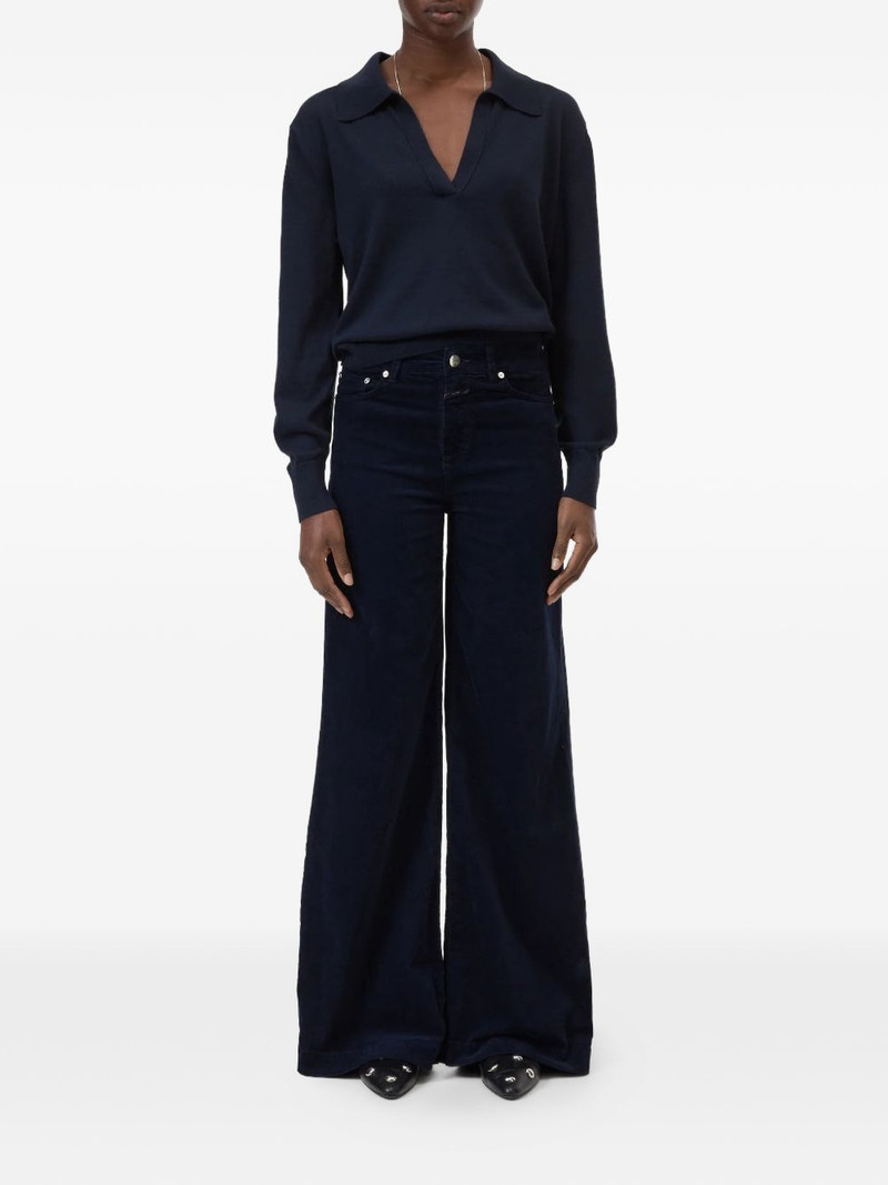 CLOSED corduroy wide-leg trousers outlook