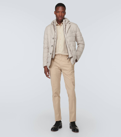 Herno Quilted silk and cashmere coat outlook