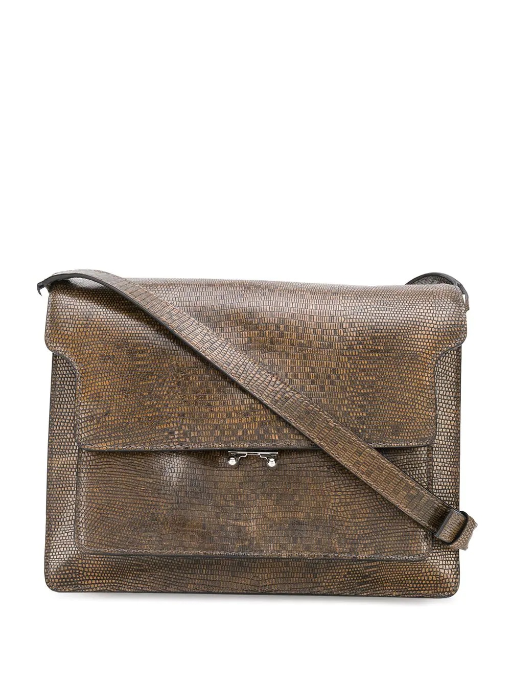 Trunk lizard-print shoulder bag - 1