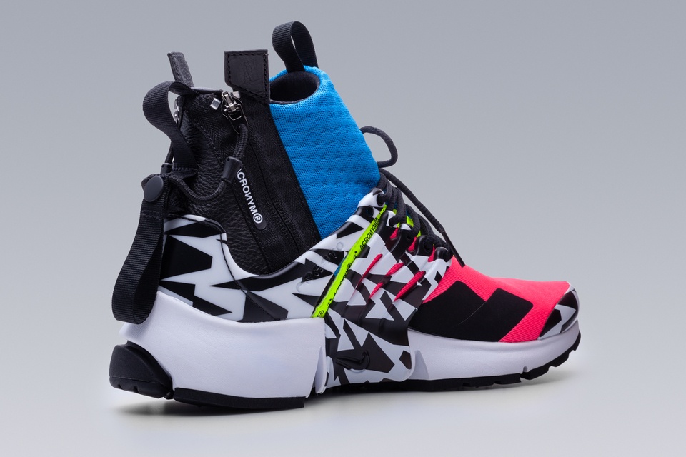 APM2-600 Nike® Air Presto Mid / Acronym® Racer Pink/Photo Blue/Black - 4