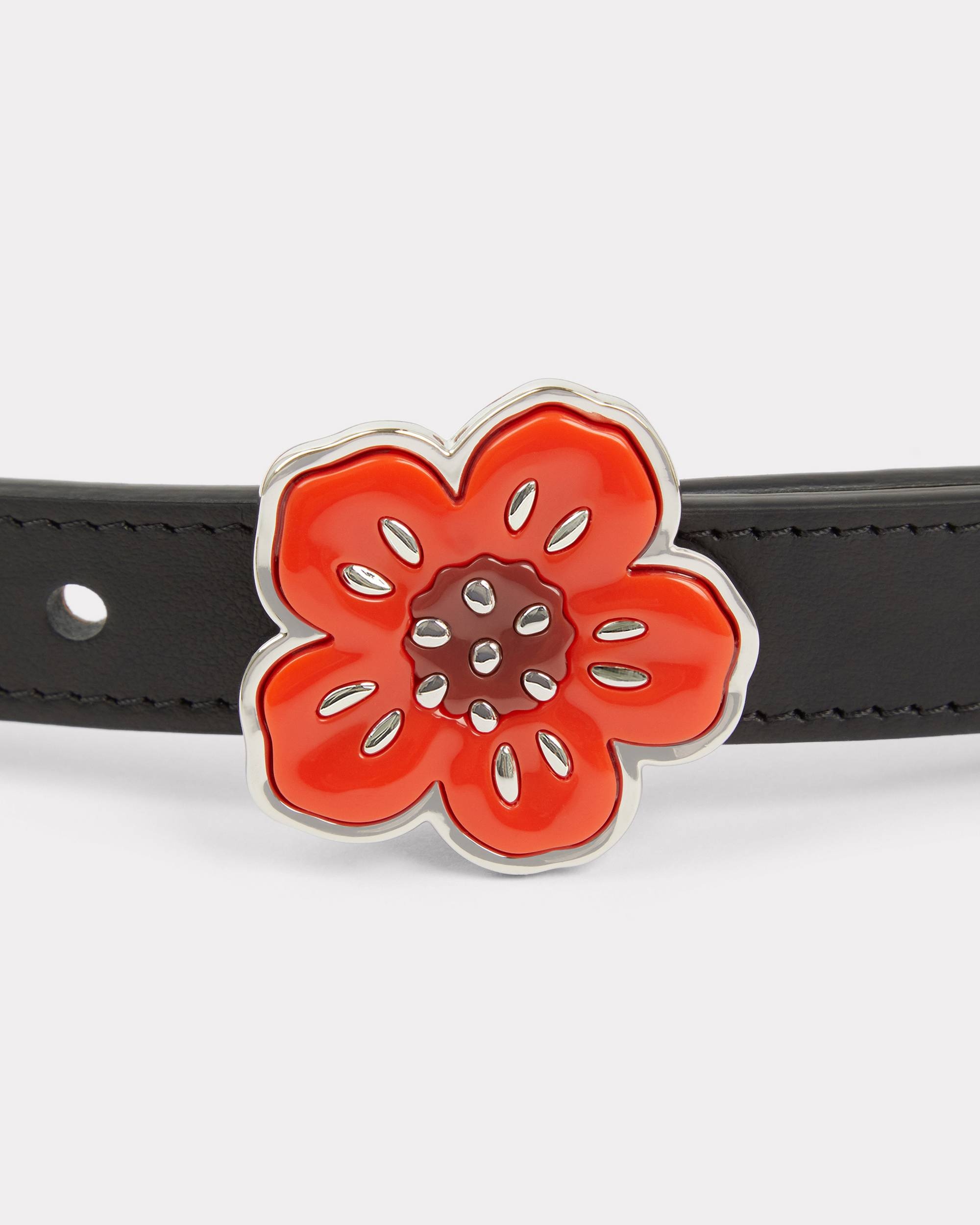 Thin reversible 'BOKE FLOWER' leather belt - 3