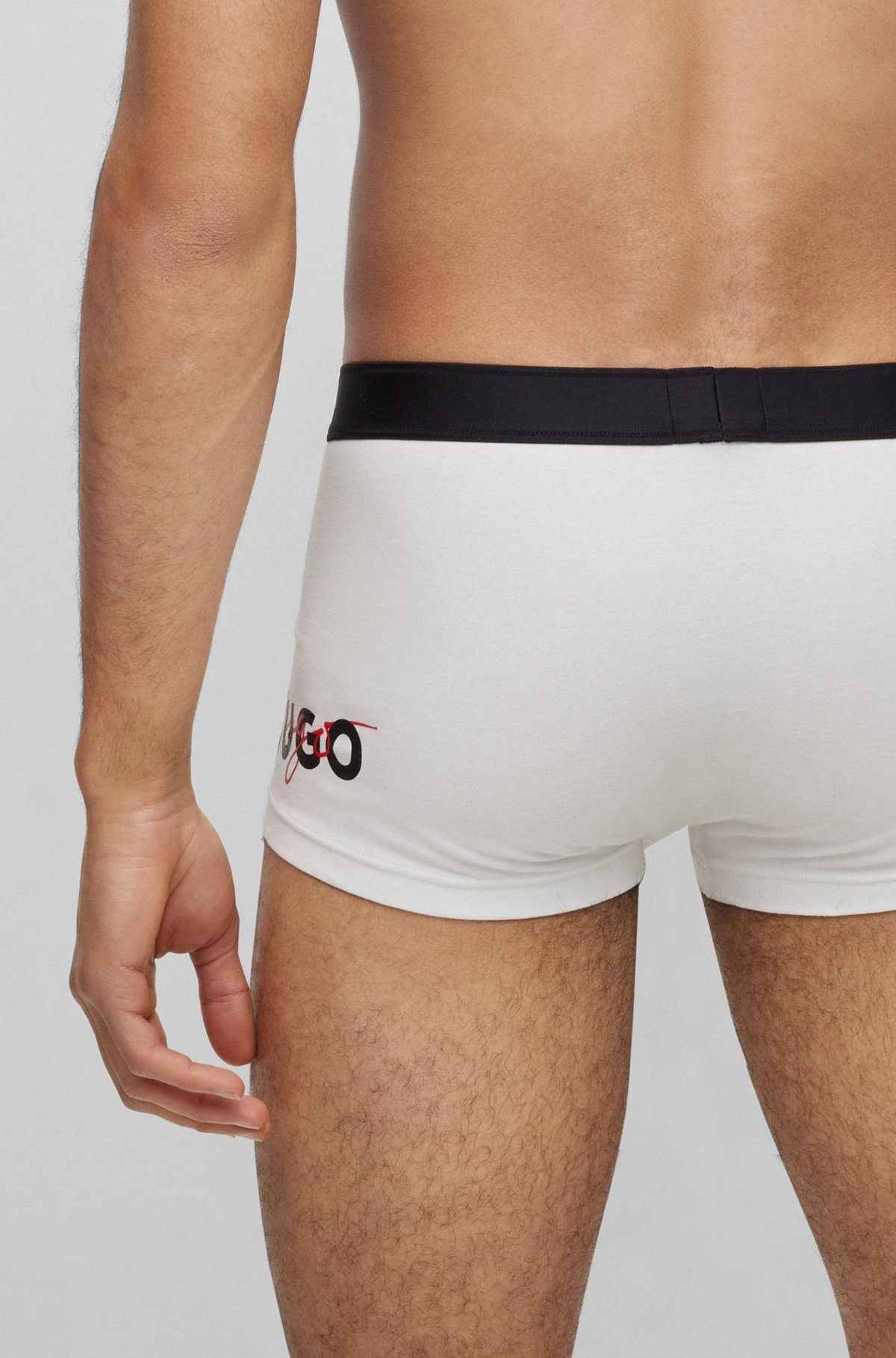 STRETCH-COTTON TRUNKS WITH DOUBLE LOGO WAISTBAND - 5