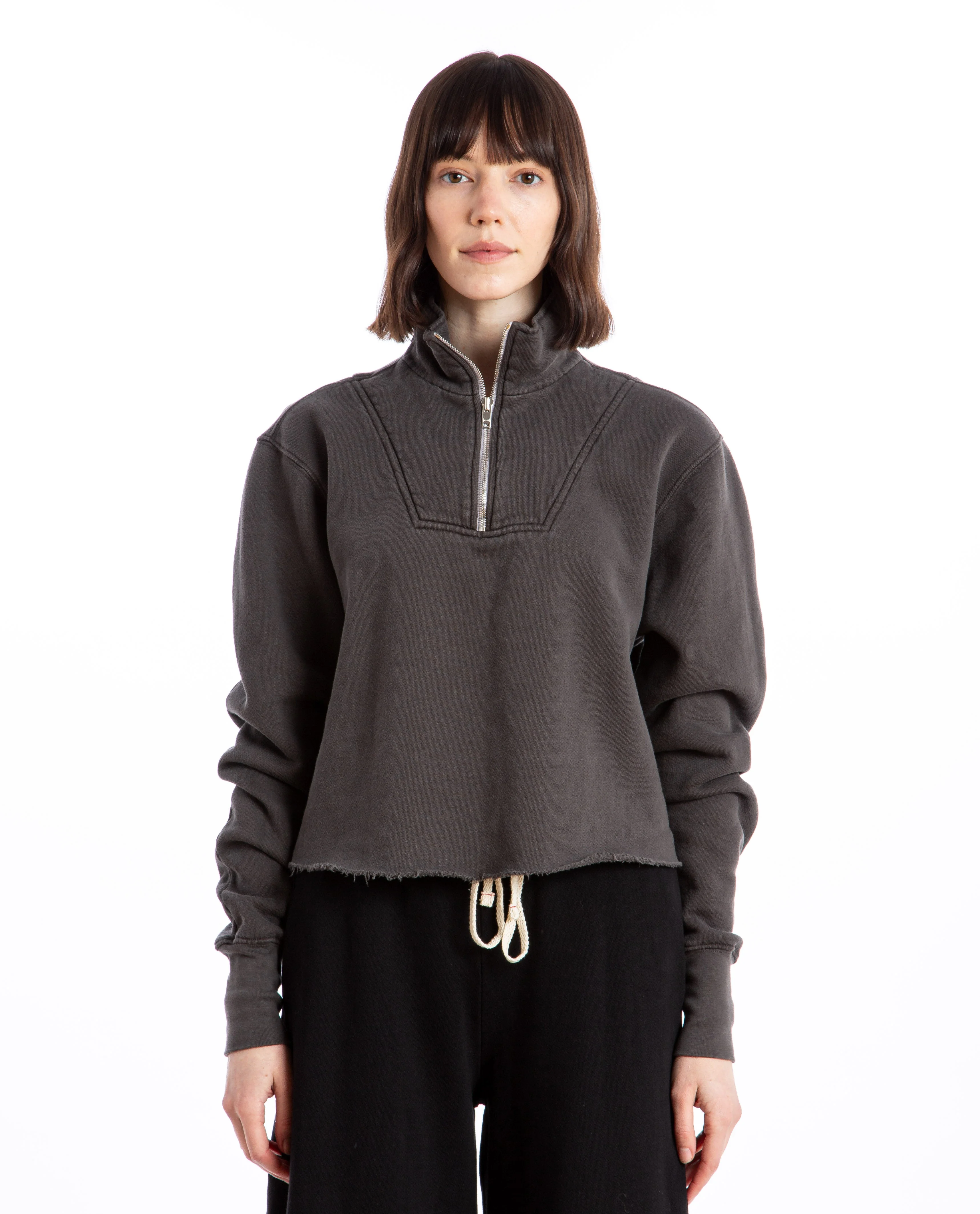 Haley Crop Half-Zip Pullover - 1