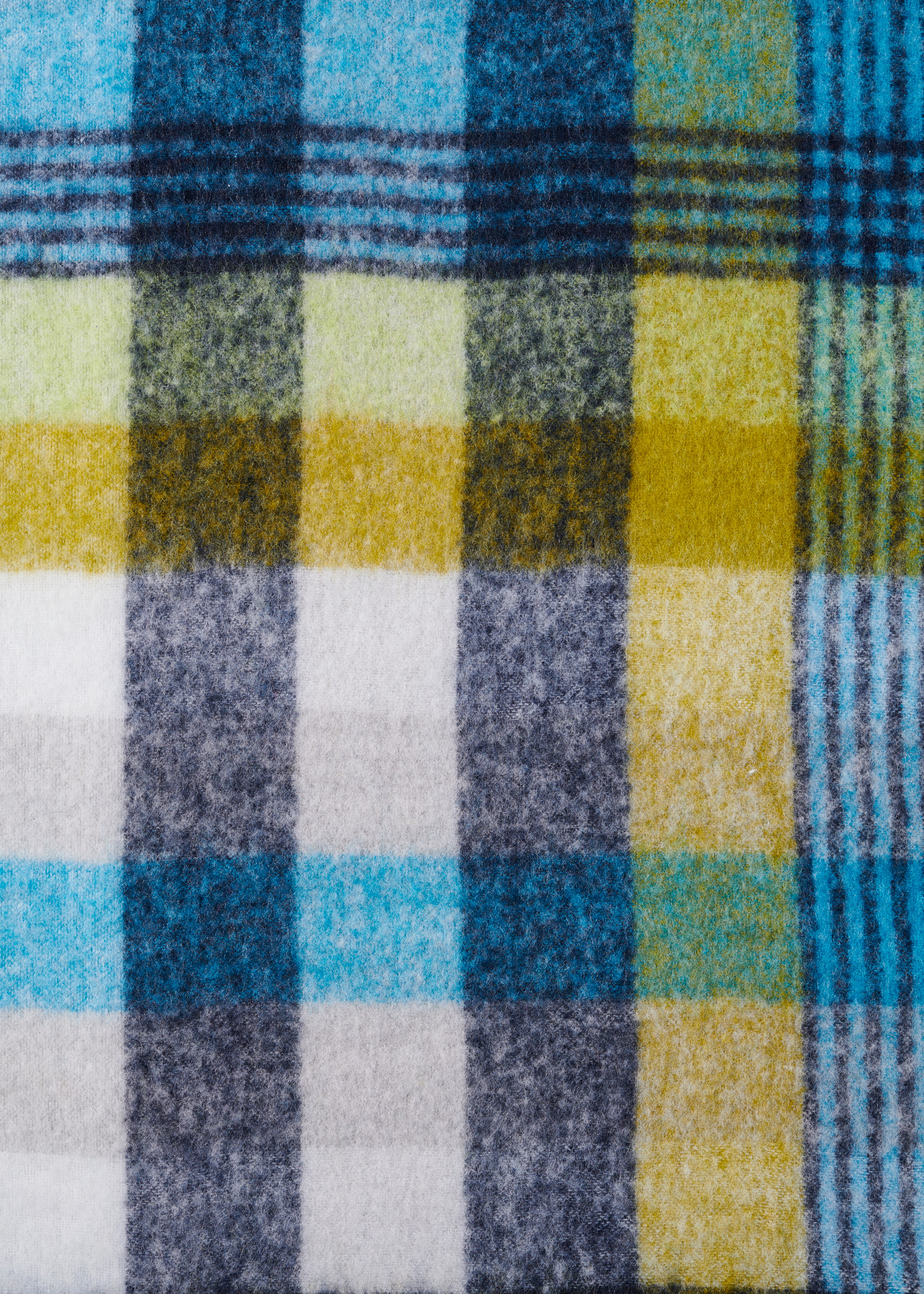 Multicolour Merino Wool Check Blanket - 4