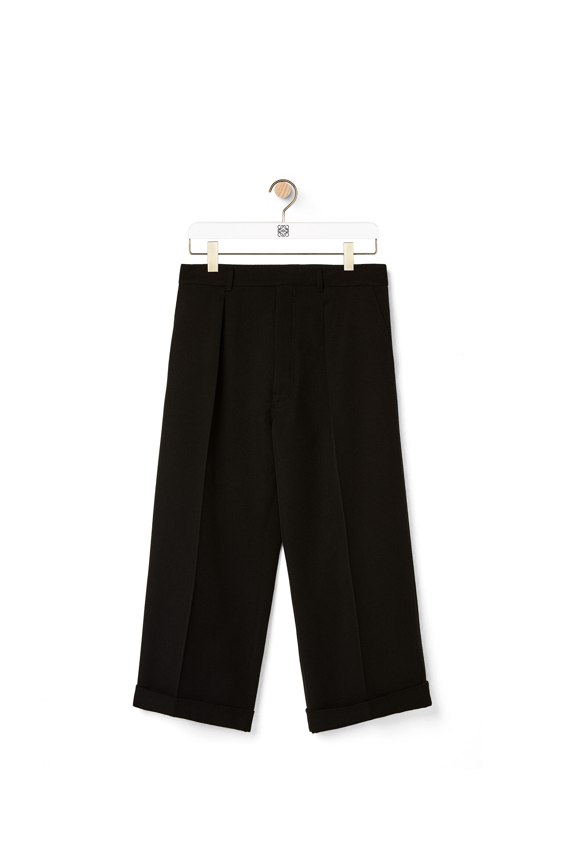 Cropped flare trousers in wool - 1