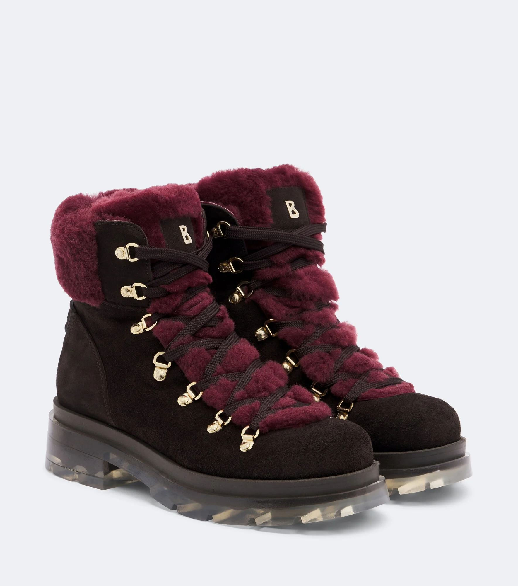 Swansea shearling-trimmed suede snow boots - 1