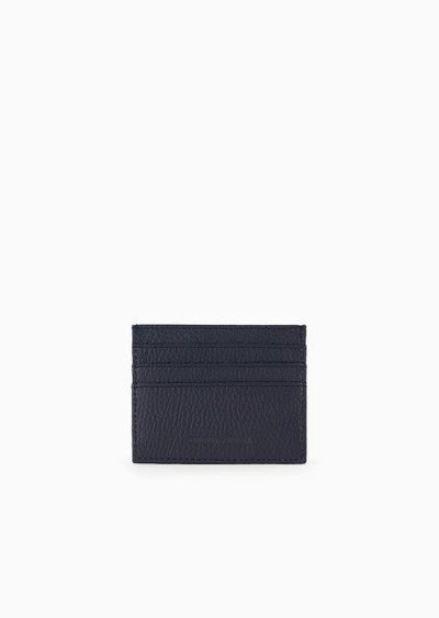 EMPORIO ARMANI Tumbled leather card holder outlook