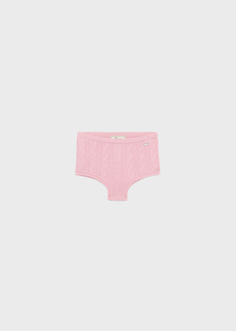 BRAID CABLE KNIT SHORTS - 1