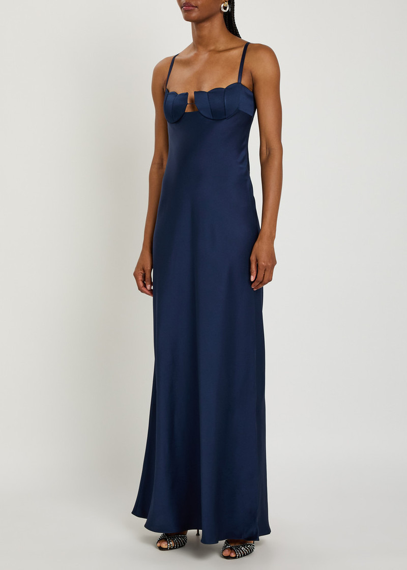ANNA OCTOBER Anna October Tulip Satin-crepe Maxi Dress outlook